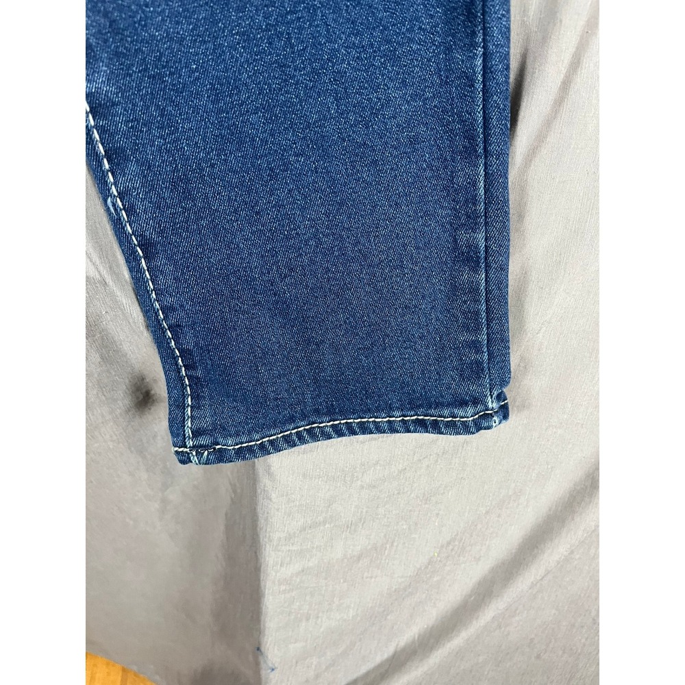True Religion Jeans Mens 31 Geno Relaxed Slim Blue Contrast Stitch EUC - Picture 10 of 13
